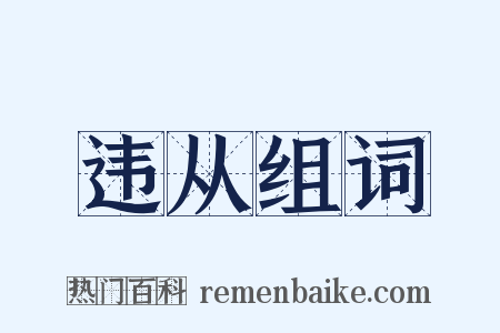 违从组词是什么意思的图片